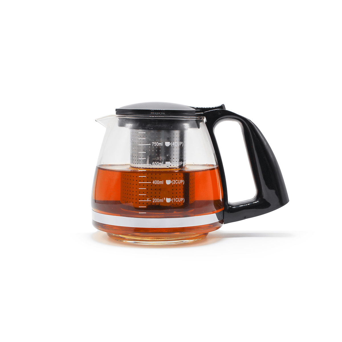 Round Tea Pot with Black Handle 750 ML